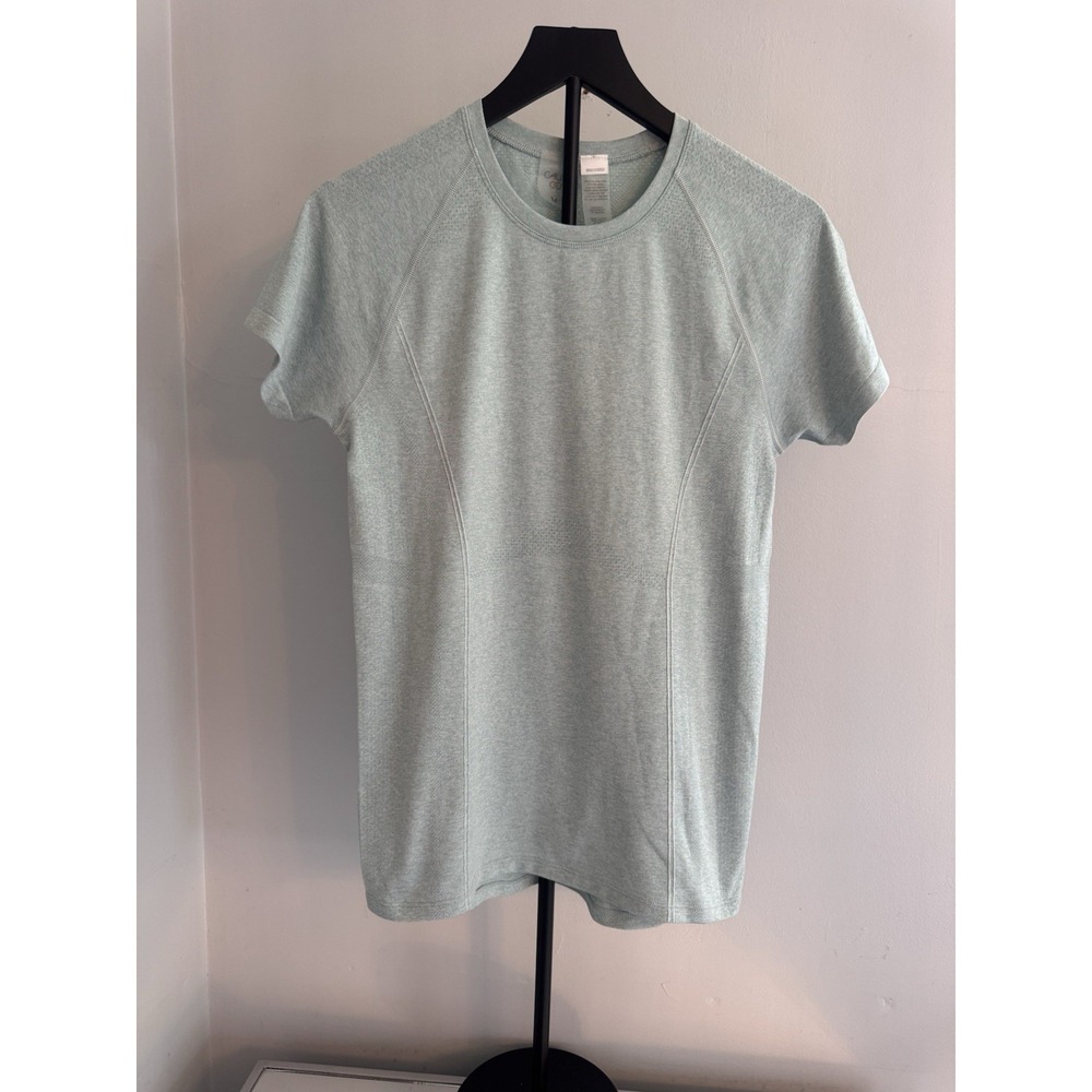 Calia Seamless Short Sleeve Athletic Tee Mint Green Size M Workout Active Top